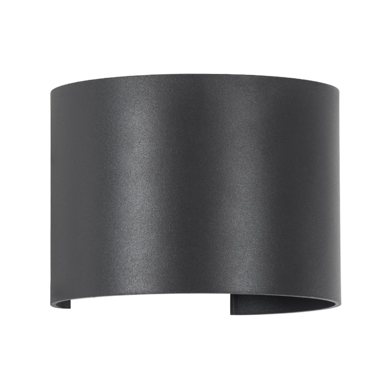 GloboStar® AXIS-R 60642 Φωτιστικό Τοίχου - Απλίκα Αρχιτεκτονικού Φωτισμού Εσωτερικού/Εξωτερικού Χώρου Up & Down LED 10W 1250lm 10 έως 60° AC 220-240V Αδιάβροχο IP65 Μ10 x Π10 x Υ10cm - Ψυχρό Λευκό 6000K - Γκρι Ανθρακί- Bridgelux Chip - 3 Years Warrant