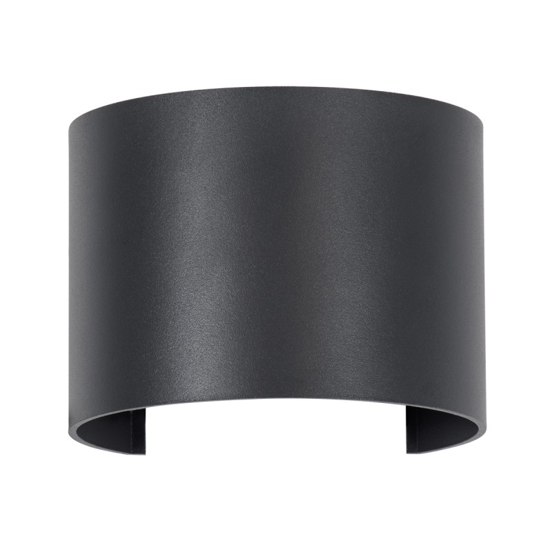 GloboStar® AXIS-R 60642 Φωτιστικό Τοίχου - Απλίκα Αρχιτεκτονικού Φωτισμού Εσωτερικού/Εξωτερικού Χώρου Up & Down LED 10W 1250lm 10 έως 60° AC 220-240V Αδιάβροχο IP65 Μ10 x Π10 x Υ10cm - Ψυχρό Λευκό 6000K - Γκρι Ανθρακί- Bridgelux Chip - 3 Years Warrant