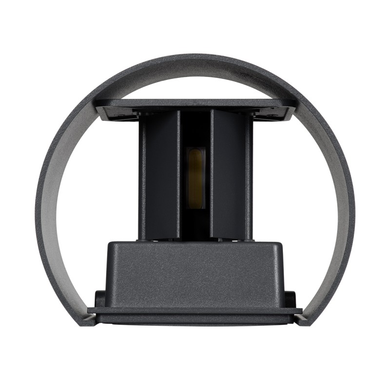 GloboStar® AXIS-R 60642 Φωτιστικό Τοίχου - Απλίκα Αρχιτεκτονικού Φωτισμού Εσωτερικού/Εξωτερικού Χώρου Up & Down LED 10W 1250lm 10 έως 60° AC 220-240V Αδιάβροχο IP65 Μ10 x Π10 x Υ10cm - Ψυχρό Λευκό 6000K - Γκρι Ανθρακί- Bridgelux Chip - 3 Years Warrant