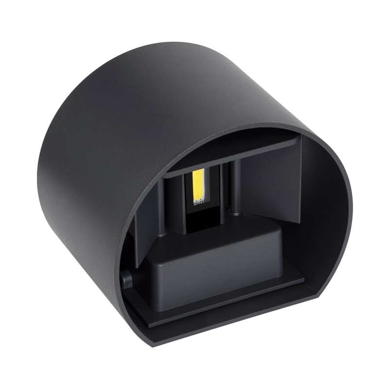 GloboStar® AXIS-R 60642 Φωτιστικό Τοίχου - Απλίκα Αρχιτεκτονικού Φωτισμού Εσωτερικού/Εξωτερικού Χώρου Up & Down LED 10W 1250lm 10 έως 60° AC 220-240V Αδιάβροχο IP65 Μ10 x Π10 x Υ10cm - Ψυχρό Λευκό 6000K - Γκρι Ανθρακί- Bridgelux Chip - 3 Years Warrant