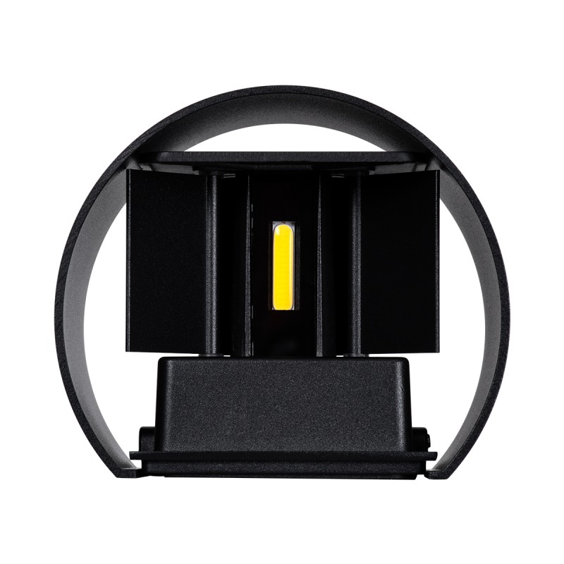 GloboStar® AXIS-R 60643 Φωτιστικό Τοίχου - Απλίκα Αρχιτεκτονικού Φωτισμού Εσωτερικού/Εξωτερικού Χώρου Up & Down LED 10W 1250lm 10 έως 60° AC 220-240V Αδιάβροχο IP65 Μ10 x Π10 x Υ10cm - Ψυχρό Λευκό 6000K - Μαύρο - Bridgelux Chip - 3 Years Warranty