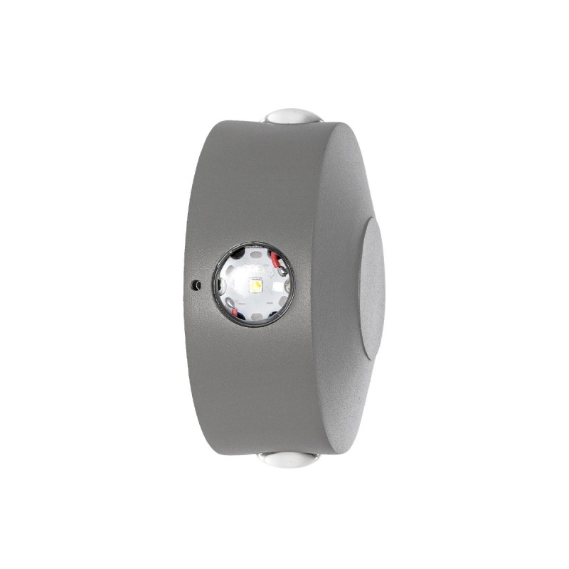 kelvo® ARKOS KLV-101-0108 Μοντέρνο Φωτιστικό Τοίχου - Απλίκα LED 8W 840lm 15° AC 220-240V Αδιάβροχο IP65 Θερμό Λευκό 2700K - Lumileds COB Chip & TÜV SÜD Driver - Γκρι Ανθρακί Ματ - Μ13 x Π5.5 x Υ13cm - 5 Χρόνια Εγγύηση