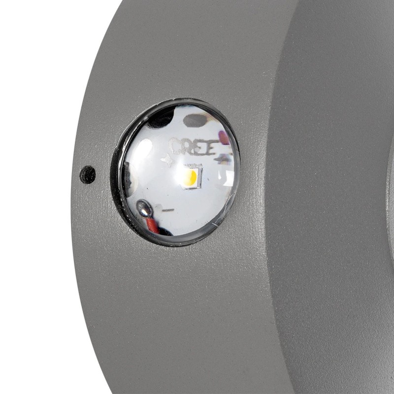 kelvo® ARKOS KLV-101-0108 Μοντέρνο Φωτιστικό Τοίχου - Απλίκα LED 8W 840lm 15° AC 220-240V Αδιάβροχο IP65 Θερμό Λευκό 2700K - Lumileds COB Chip & TÜV SÜD Driver - Γκρι Ανθρακί Ματ - Μ13 x Π5.5 x Υ13cm - 5 Χρόνια Εγγύηση