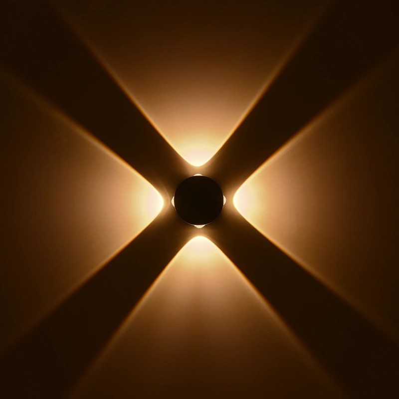 kelvo® ARKOS KLV-101-0108 Μοντέρνο Φωτιστικό Τοίχου - Απλίκα LED 8W 840lm 15° AC 220-240V Αδιάβροχο IP65 Θερμό Λευκό 2700K - Lumileds COB Chip & TÜV SÜD Driver - Γκρι Ανθρακί Ματ - Μ13 x Π5.5 x Υ13cm - 5 Χρόνια Εγγύηση