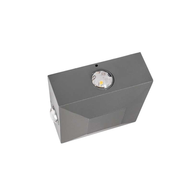 kelvo® ARKOS KLV-101-0111 Μοντέρνο Φωτιστικό Τοίχου - Απλίκα LED 8W 840lm 15° AC 220-240V Αδιάβροχο IP65 Θερμό Λευκό 2700K - Lumileds COB Chip & TÜV SÜD Driver - Γκρι Ανθρακί Ματ - Μ14 x Π5.5 x Υ14cm - 5 Χρόνια Εγγύηση