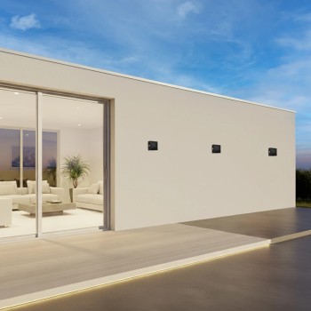 kelvo® ARKOS KLV-101-0110 Φωτιστικό Τοίχου / Απλίκα LED 8W 840lm 15° AC 220-240V Αδιάβροχο IP65 Θερμό Λευκό 2700K - CREE SMD Chip & TÜV SÜD Driver - Μαύρο Ματ - Μ14 x Π5.5 x Υ14cm - 5 Χρόνια Εγγύηση