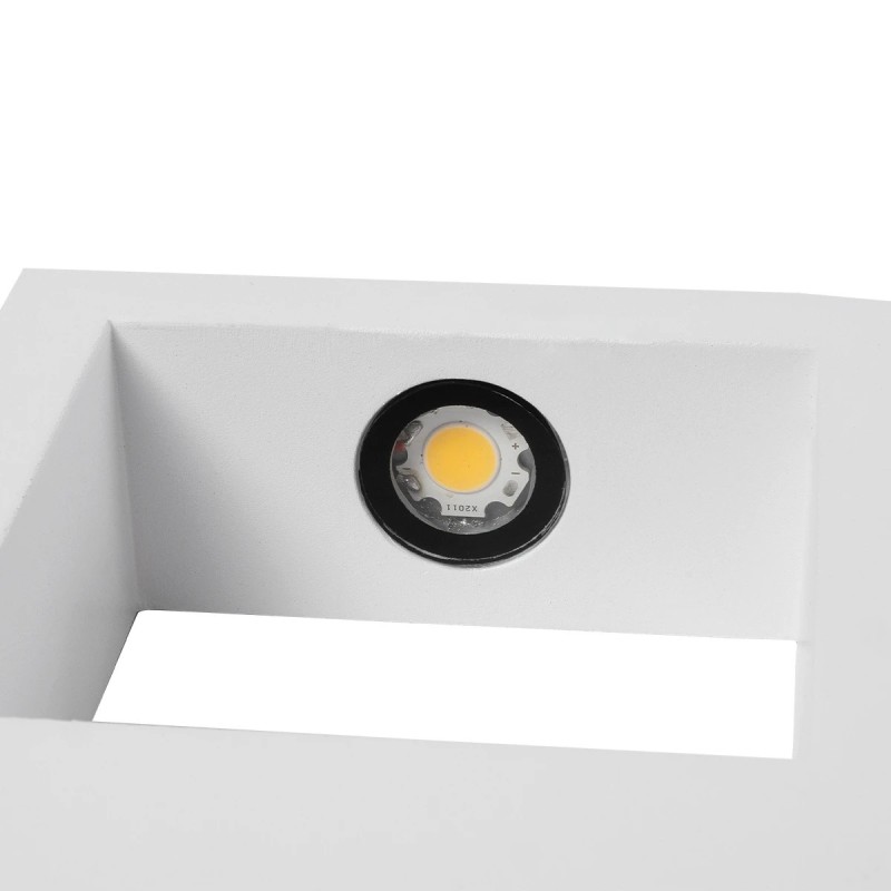 kelvo® AURA KLV-101-0118 Μοντέρνο Φωτιστικό Τοίχου - Απλίκα LED 7W 875lm 45° AC 220-240V Αδιάβροχο IP65 Θερμό Λευκό 2700K - Bridgelux COB Chip & TÜV SÜD Driver - Λευκό Ματ - Μ13 x Π15 x Υ4.5cm - 5 Χρόνια Εγγύηση