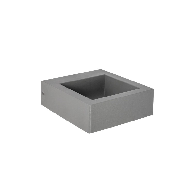 kelvo® AURA KLV-101-0117 Μοντέρνο Φωτιστικό Τοίχου - Απλίκα LED 7W 875lm 45° AC 220-240V Αδιάβροχο IP65 Θερμό Λευκό 2700K - Bridgelux COB Chip & TÜV SÜD Driver - Γκρι Ανθρακί Ματ - Μ13 x Π15 x Υ4.5cm - 5 Χρόνια Εγγύηση