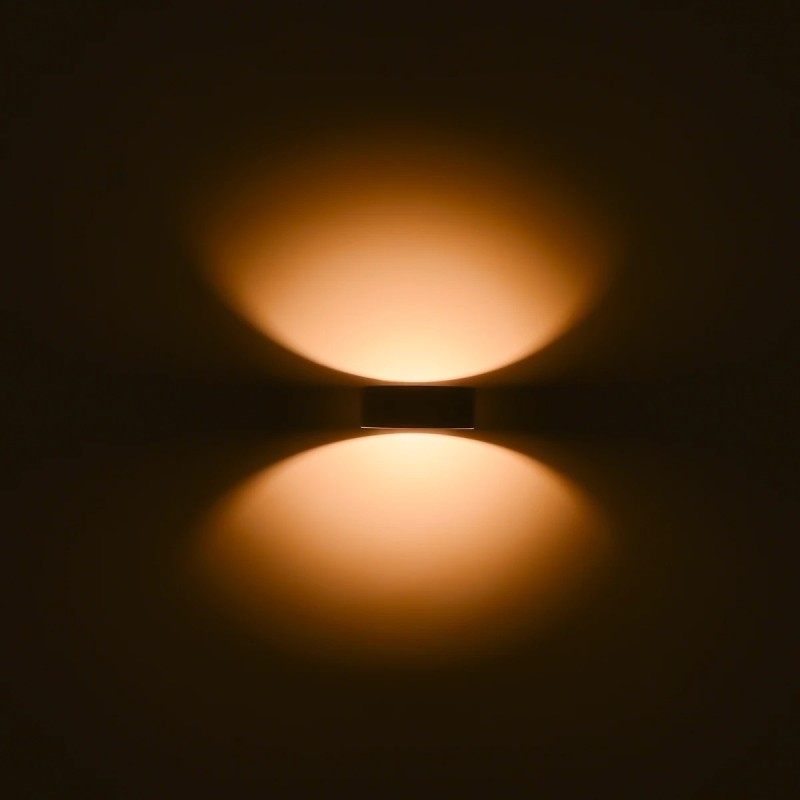 kelvo® AURA KLV-101-0114 Μοντέρνο Φωτιστικό Τοίχου - Απλίκα LED 7W 875lm 45° AC 220-240V Αδιάβροχο IP65 Θερμό Λευκό 2700K - Bridgelux COB Chip & TÜV SÜD Driver - Γκρι Ανθρακί Ματ - Μ15 x Π13 x Υ4.5cm - 5 Χρόνια Εγγύηση