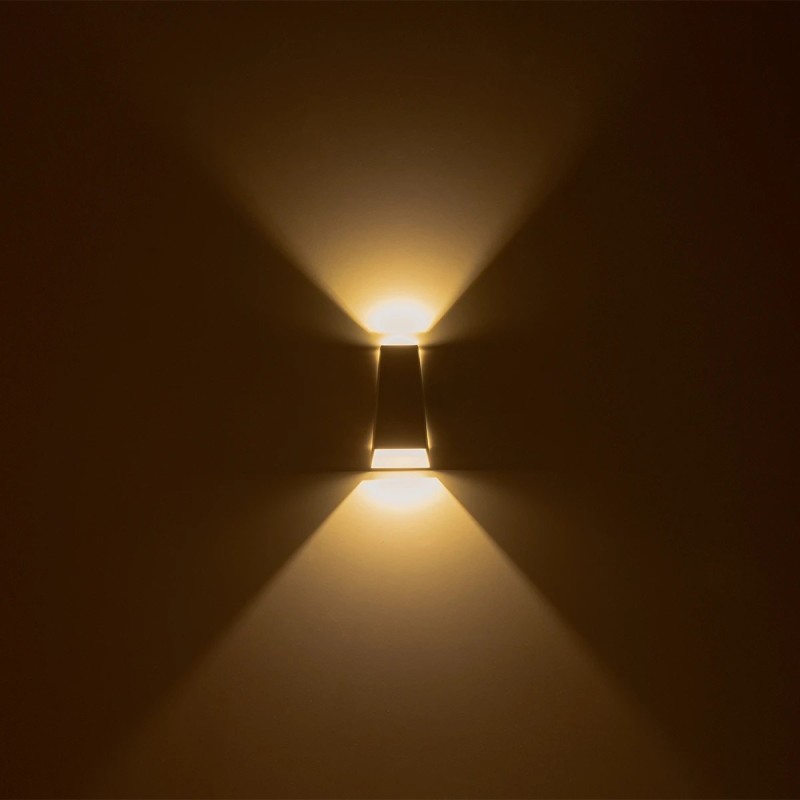 kelvo® FLUX KLV-101-0121 Μοντέρνο Φωτιστικό Τοίχου - Απλίκα LED 6W 750lm 30° AC 220-240V Αδιάβροχο IP65 Θερμό Λευκό 2700K - Bridgelux COB Chip & TÜV SÜD Driver - Λευκό Ματ - Μ5 x Π8.5 x Υ17cm - 5 Χρόνια Εγγύηση