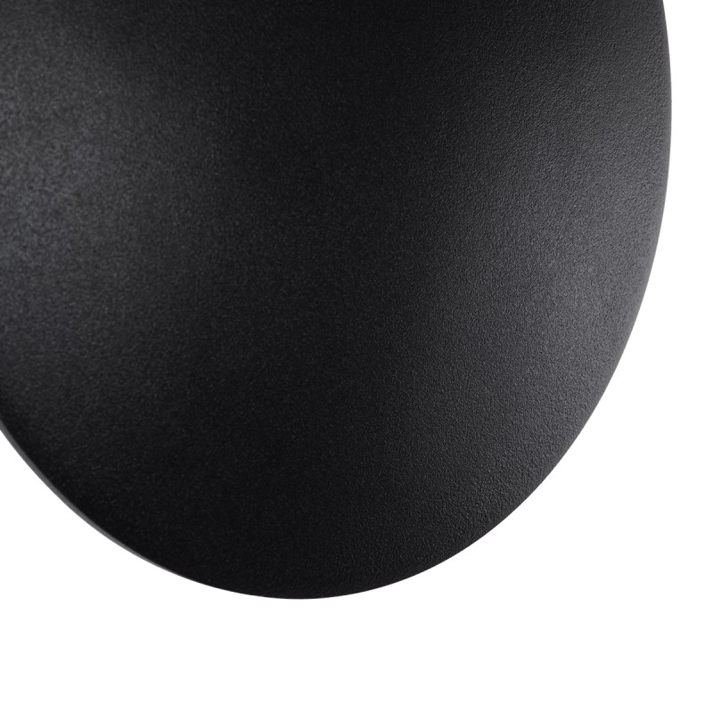 GLOBOSTAR® HELIO-R 60659 Μοντέρνο Φωτιστικό Τοίχου - Απλίκα LED 7W 700lm 120° AC 220-240V Αδιάβροχο IP65 Θερμό Λευκό 2700K - Lumileds SMD Chip & TÜV SÜD Driver - Μαύρο Ματ - Μ16 x Π5 x Υ16cm - 5 Χρόνια Εγγύηση