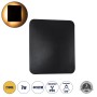 GLOBOSTAR® HELIO-S 60662 Μοντέρνο Φωτιστικό Τοίχου - Απλίκα LED 7W 700lm 120° AC 220-240V Αδιάβροχο IP65 Θερμό Λευκό 2700K - Lumileds SMD Chip & TÜV SÜD Driver - Μαύρο Ματ - Μ16 x Π5 x Υ16cm - 5 Χρόνια Εγγύηση