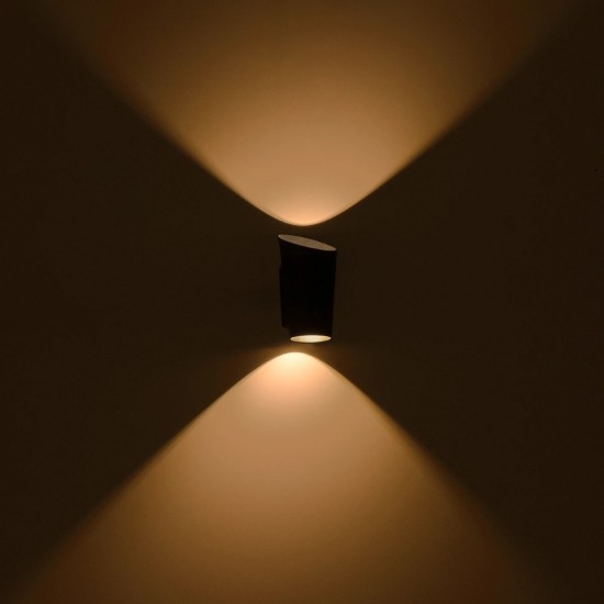 GLOBOSTAR® GANETTI 60671 Μοντέρνο Φωτιστικό Τοίχου - Απλίκα LED 10W 1250lm 60° AC 220-240V Αδιάβροχο IP65 Θερμό Λευκό 2700K - Bridgelux COB Chip & TÜV SÜD Driver - Μαύρο Ματ - Μ9.5 x Π11 x Υ19cm - 5 Χρόνια Εγγύηση GLOBOSTAR® GANETTI 60671 Μοντέρνο Φωτιστικό Τοίχου - Απλίκα LED 10W 1250lm 60° AC 220-240V Αδιάβροχο IP65 Θερμό Λευκό 2700K - Bridgelux COB Chip & TÜV SÜD Driver - Μαύρο Ματ - Μ9.5 x Π11 x Υ19cm - 5 Χρόνια Εγγύηση