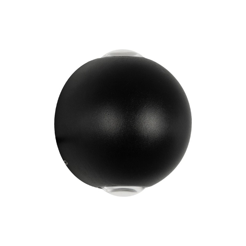 GLOBOSTAR® VEGA 60672 Μοντέρνο Φωτιστικό Τοίχου - Απλίκα LED 6W 750lm 30° AC 220-240V Αδιάβροχο IP65 Θερμό Λευκό 2700K - Bridgelux COB Chip & TÜV SÜD Driver - Μαύρο Ματ - Μ10 x Π7.5 x Υ10cm - 5 Χρόνια Εγγύηση