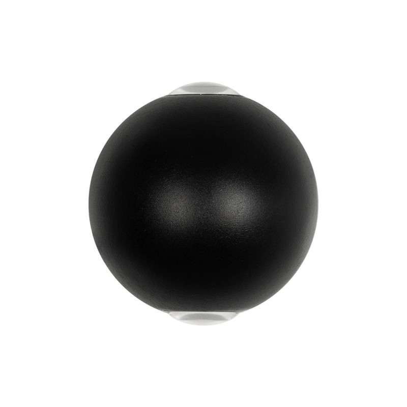 GLOBOSTAR® VEGA 60672 Μοντέρνο Φωτιστικό Τοίχου - Απλίκα LED 6W 750lm 30° AC 220-240V Αδιάβροχο IP65 Θερμό Λευκό 2700K - Bridgelux COB Chip & TÜV SÜD Driver - Μαύρο Ματ - Μ10 x Π7.5 x Υ10cm - 5 Χρόνια Εγγύηση