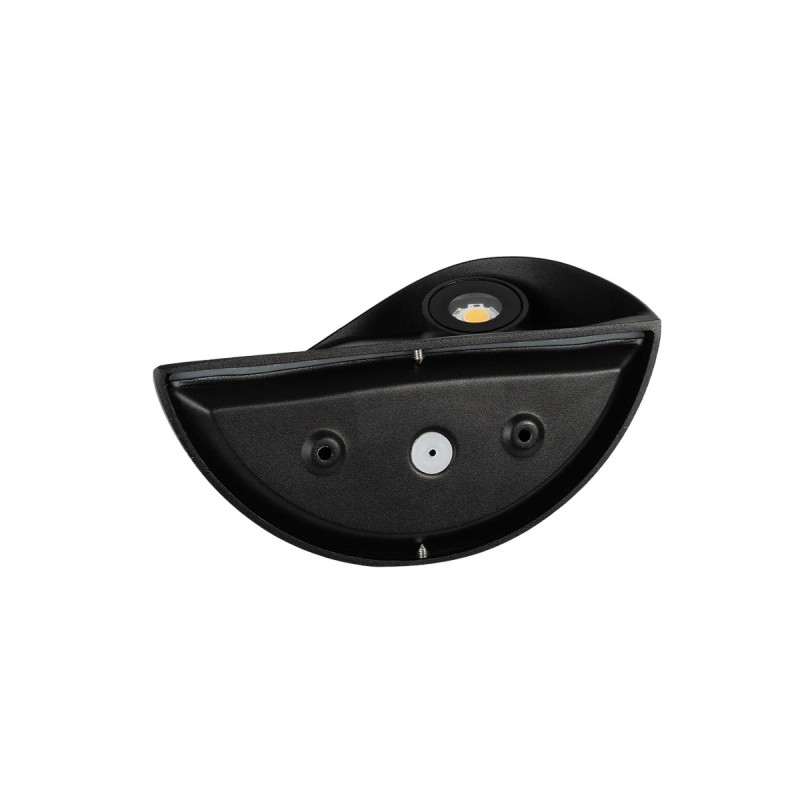 GLOBOSTAR® SELENE 60674 Μοντέρνο Φωτιστικό Τοίχου - Απλίκα LED 5W 625lm 90° AC 220-240V Αδιάβροχο IP65 Θερμό Λευκό 2700K - Bridgelux COB Chip & TÜV SÜD Driver - Μαύρο Ματ - Μ20 x Π9 x Υ12cm - 5 Χρόνια Εγγύηση