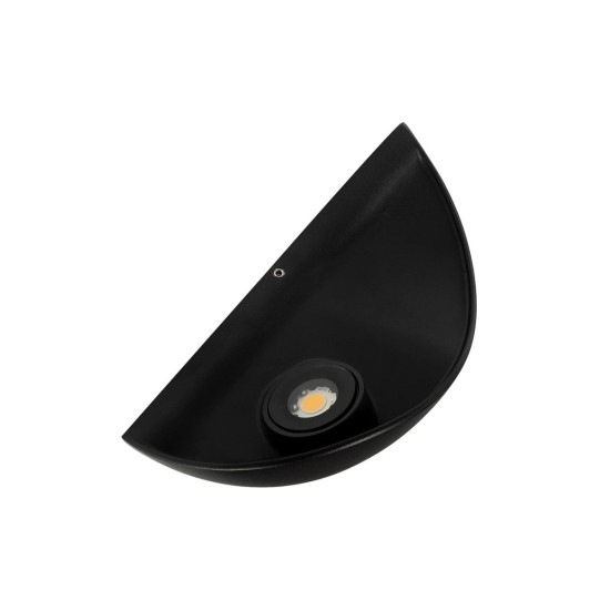 GLOBOSTAR® SELENE 60674 Μοντέρνο Φωτιστικό Τοίχου - Απλίκα LED 5W 625lm 90° AC 220-240V Αδιάβροχο IP65 Θερμό Λευκό 2700K - Bridgelux COB Chip & TÜV SÜD Driver - Μαύρο Ματ - Μ20 x Π9 x Υ12cm - 5 Χρόνια Εγγύηση