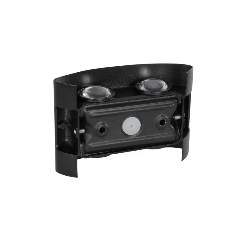 GLOBOSTAR® SIXOAD 60677 Μοντέρνο Φωτιστικό Τοίχου - Απλίκα LED 8W 1000lm 30° AC 220-240V Αδιάβροχο IP65 Θερμό Λευκό 2700K - CREE XPE Chip & TÜV SÜD Driver - Μαύρο Ματ - Μ12 x Π4 x Υ8cm - 5 Χρόνια Εγγύηση