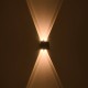 GLOBOSTAR® SIXOAD 60677 Μοντέρνο Φωτιστικό Τοίχου - Απλίκα LED 8W 1000lm 30° AC 220-240V Αδιάβροχο IP65 Θερμό Λευκό 2700K - CREE XPE Chip & TÜV SÜD Driver - Μαύρο Ματ - Μ12 x Π4 x Υ8cm - 5 Χρόνια Εγγύηση