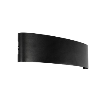 GLOBOSTAR® SIXOAD 60678 Μοντέρνο Φωτιστικό Τοίχου - Απλίκα LED 24W 3000lm 30° AC 220-240V Αδιάβροχο IP65 Θερμό Λευκό 2700K - CREE XPE Chip & TÜV SÜD Driver - Μαύρο Ματ - Μ32 x Π5.5 x Υ8cm - 5 Χρόνια Εγγύηση