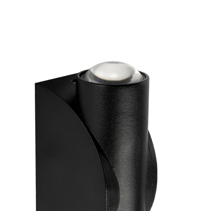 GLOBOSTAR® ARC 60679 Μοντέρνο Φωτιστικό Τοίχου - Απλίκα LED 4W 500lm 30° AC 220-240V Αδιάβροχο IP65 Θερμό Λευκό 2700K - CREE XPE Chip & TÜV SÜD Driver - Μαύρο Ματ - Μ3.5 x Π4.8 x Υ11.5cm - 5 Χρόνια Εγγύηση