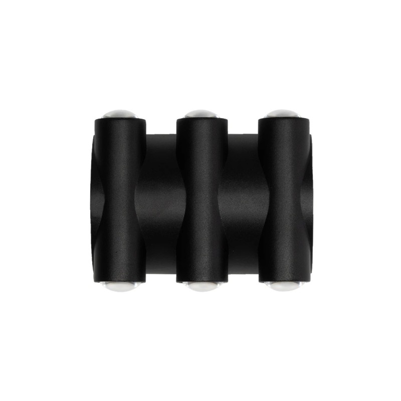 GLOBOSTAR® ARC 60680 Μοντέρνο Φωτιστικό Τοίχου - Απλίκα LED 12W 1500lm 30° AC 220-240V Αδιάβροχο IP65 Θερμό Λευκό 2700K - CREE XPE Chip & TÜV SÜD Driver - Μαύρο Ματ - Μ14 x Π4.8 x Υ11.5cm - 5 Χρόνια Εγγύηση