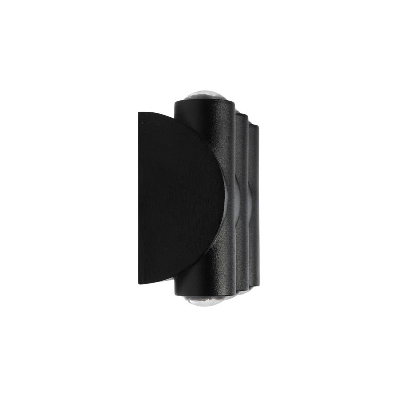 GLOBOSTAR® ARC 60680 Μοντέρνο Φωτιστικό Τοίχου - Απλίκα LED 12W 1500lm 30° AC 220-240V Αδιάβροχο IP65 Θερμό Λευκό 2700K - CREE XPE Chip & TÜV SÜD Driver - Μαύρο Ματ - Μ14 x Π4.8 x Υ11.5cm - 5 Χρόνια Εγγύηση