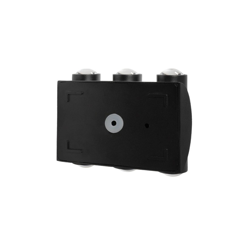 GLOBOSTAR® ARC 60680 Μοντέρνο Φωτιστικό Τοίχου - Απλίκα LED 12W 1500lm 30° AC 220-240V Αδιάβροχο IP65 Θερμό Λευκό 2700K - CREE XPE Chip & TÜV SÜD Driver - Μαύρο Ματ - Μ14 x Π4.8 x Υ11.5cm - 5 Χρόνια Εγγύηση