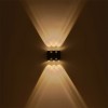 GLOBOSTAR® ARC 60680 Μοντέρνο Φωτιστικό Τοίχου - Απλίκα LED 12W 1500lm 30° AC 220-240V Αδιάβροχο IP65 Θερμό Λευκό 2700K - CREE XPE Chip & TÜV SÜD Driver - Μαύρο Ματ - Μ14 x Π4.8 x Υ11.5cm - 5 Χρόνια Εγγύηση