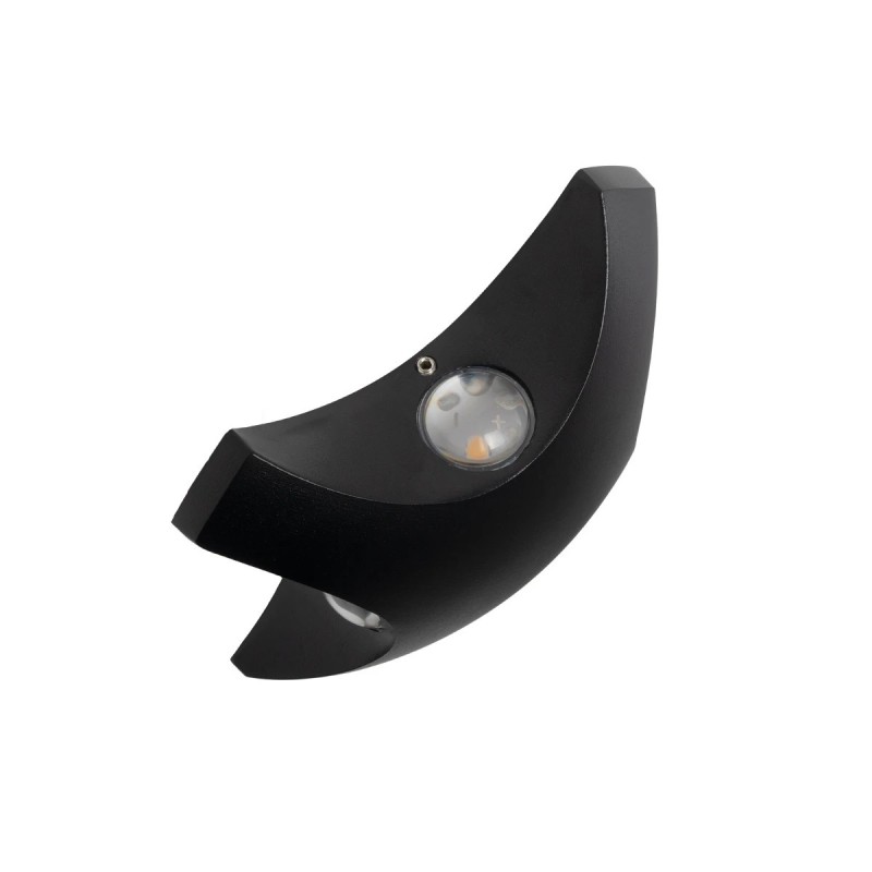 GLOBOSTAR® SPARK 60683 Μοντέρνο Φωτιστικό Τοίχου - Απλίκα LED 8W 1000lm 30° AC 220-240V Αδιάβροχο IP65 Θερμό Λευκό 2700K - CREE XPE Chip & TÜV SÜD Driver - Μαύρο Ματ - Μ14.5 x Π5 x Υ14.5cm - 5 Χρόνια Εγγύηση