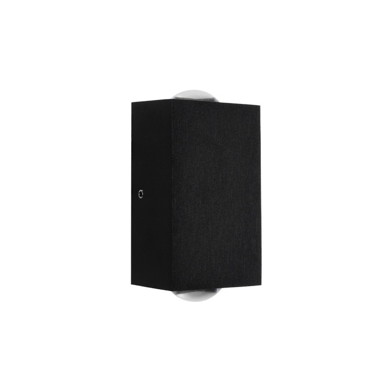 GLOBOSTAR® HIKARI 60685 Μοντέρνο Φωτιστικό Τοίχου - Απλίκα LED 4W 500lm 30° AC 220-240V Αδιάβροχο IP65 Θερμό Λευκό 2700K - CREE XPE Chip & TÜV SÜD Driver - Μαύρο Ματ - Μ6 x Π4 x Υ10.5cm - 5 Χρόνια Εγγύηση