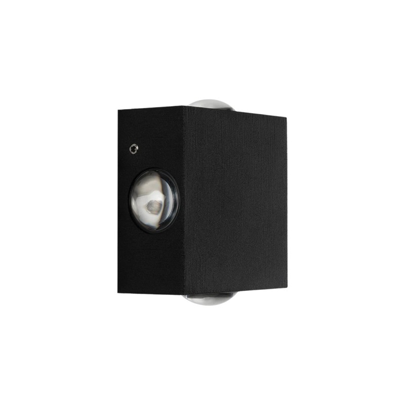 GLOBOSTAR® HIKARI 60686 Μοντέρνο Φωτιστικό Τοίχου - Απλίκα LED 8W 1000lm 30° AC 220-240V Αδιάβροχο IP65 Θερμό Λευκό 2700K - CREE XPE Chip & TÜV SÜD Driver - Μαύρο Ματ - Μ9 x Π4 x Υ9cm - 5 Χρόνια Εγγύηση