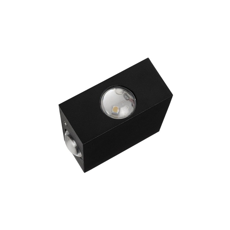 GLOBOSTAR® HIKARI 60686 Μοντέρνο Φωτιστικό Τοίχου - Απλίκα LED 8W 1000lm 30° AC 220-240V Αδιάβροχο IP65 Θερμό Λευκό 2700K - CREE XPE Chip & TÜV SÜD Driver - Μαύρο Ματ - Μ9 x Π4 x Υ9cm - 5 Χρόνια Εγγύηση