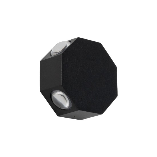 GLOBOSTAR® HIKARI 60687 Μοντέρνο Φωτιστικό Τοίχου - Απλίκα LED 8W 1000lm 30° AC 220-240V Αδιάβροχο IP65 Θερμό Λευκό 2700K - CREE XPE Chip & TÜV SÜD Driver - Μαύρο Ματ - Μ10 x Π4 x Υ10cm - 5 Χρόνια Εγγύηση