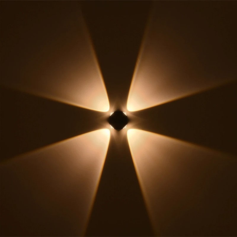 GLOBOSTAR® HIKARI 60687 Μοντέρνο Φωτιστικό Τοίχου - Απλίκα LED 8W 1000lm 30° AC 220-240V Αδιάβροχο IP65 Θερμό Λευκό 2700K - CREE XPE Chip & TÜV SÜD Driver - Μαύρο Ματ - Μ10 x Π4 x Υ10cm - 5 Χρόνια Εγγύηση