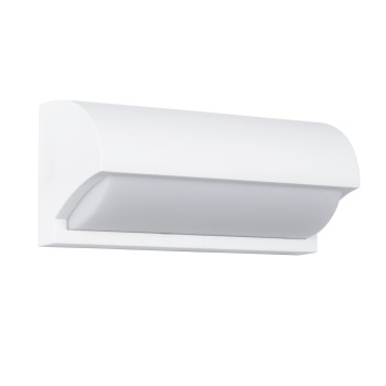 GLOBOSTAR® HORIZON 60691 Μοντέρνο Φωτιστικό Τοίχου - Απλίκα LED 15W 1575lm 120° AC 220-240V Αδιάβροχο IP65 Φυσικό Λευκό 4500K - Bridgelux SMD Chip - Λευκό Ματ - Μ23.5 x Π11 x Υ10cm - 3 Χρόνια Εγγύηση