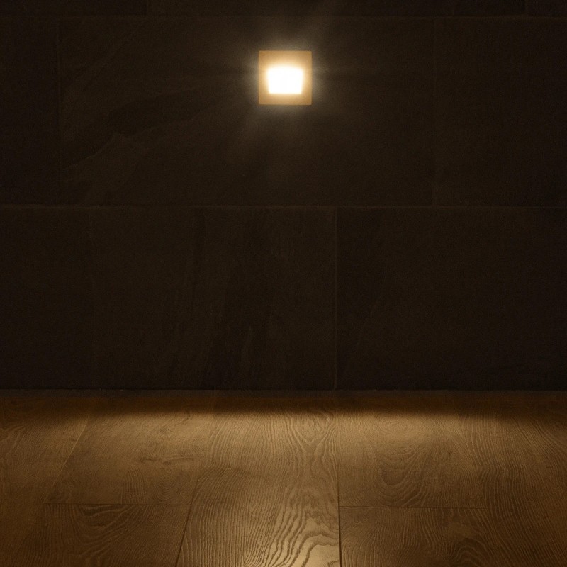 kelvo® STEPART KLV-101-0079 Χωνευτό Φωτιστικό Σκαλοπατιού / Διαδρόμου LED 3W 375lm 45° AC 220-240V Αδιάβροχο IP65 Θερμό Λευκό 2700K - Lumileds SMD Chip & TÜV SÜD Driver - Λευκό Ματ - Μ8.5 x Π5 x Υ8.5cm / Q6.7 x 6.7cm - 5 Χρόνια Εγγύηση