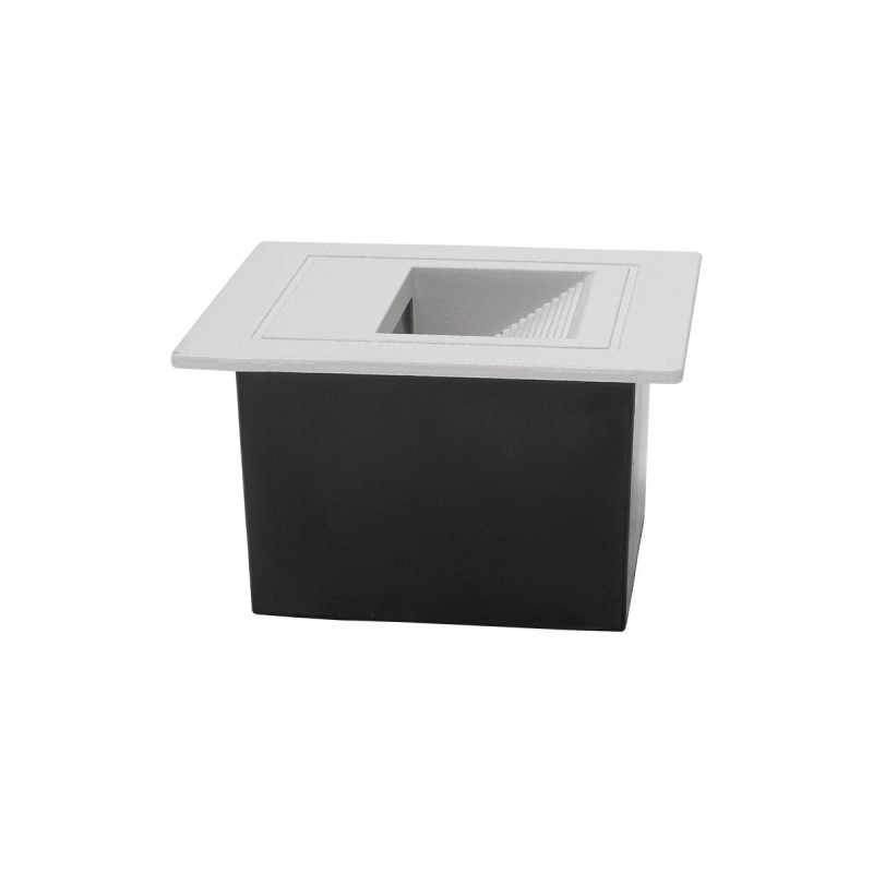 kelvo® STEPART KLV-101-0079 Χωνευτό Φωτιστικό Σκαλοπατιού / Διαδρόμου LED 3W 375lm 45° AC 220-240V Αδιάβροχο IP65 Θερμό Λευκό 2700K - Lumileds SMD Chip & TÜV SÜD Driver - Λευκό Ματ - Μ8.5 x Π5 x Υ8.5cm / Q6.7 x 6.7cm - 5 Χρόνια Εγγύηση