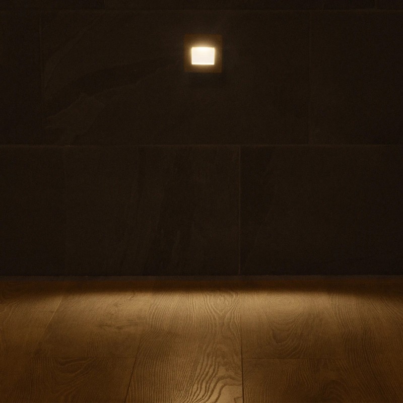 kelvo® STEPART KLV-101-0078 Χωνευτό Φωτιστικό Σκαλοπατιού / Διαδρόμου LED 3W 375lm 45° AC 220-240V Αδιάβροχο IP65 Θερμό Λευκό 2700K - Lumileds SMD Chip & TÜV SÜD Driver - Γκρι Ανθρακί Ματ - Μ8.5 x Π5 x Υ8.5cm / Q6.7 x 6.7cm - 5 Χρόνια Εγγύηση