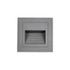kelvo® STEPART KLV-101-0078 Χωνευτό Φωτιστικό Σκαλοπατιού / Διαδρόμου LED 3W 375lm 45° AC 220-240V Αδιάβροχο IP65 Θερμό Λευκό 2700K - Lumileds SMD Chip & TÜV SÜD Driver - Γκρι Ανθρακί Ματ - Μ8.5 x Π5 x Υ8.5cm / Q6.7 x 6.7cm - 5 Χρόνια Εγγύηση