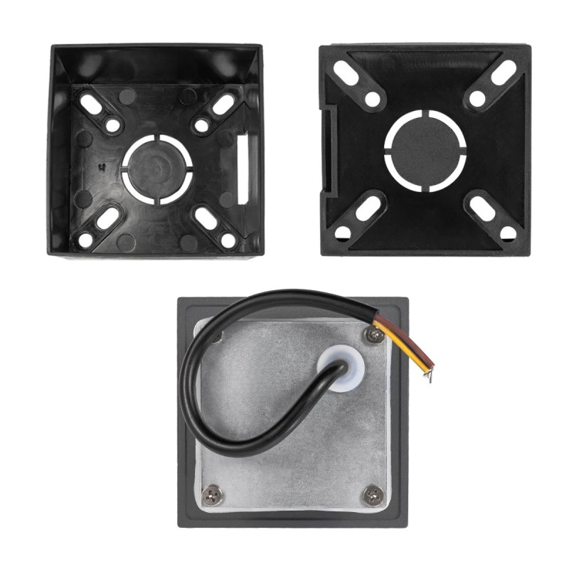 kelvo® STEPART KLV-101-0078 Χωνευτό Φωτιστικό Σκαλοπατιού / Διαδρόμου LED 3W 375lm 45° AC 220-240V Αδιάβροχο IP65 Θερμό Λευκό 2700K - Lumileds SMD Chip & TÜV SÜD Driver - Γκρι Ανθρακί Ματ - Μ8.5 x Π5 x Υ8.5cm / Q6.7 x 6.7cm - 5 Χρόνια Εγγύηση