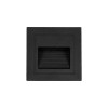 kelvo® STEPART KLV-101-0077 Χωνευτό Φωτιστικό Σκαλοπατιού / Διαδρόμου LED 3W 375lm 45° AC 220-240V Αδιάβροχο IP65 Θερμό Λευκό 2700K - Lumileds SMD Chip & TÜV SÜD Driver - Μαύρο Ματ - Μ8.5 x Π5 x Υ8.5cm / Q6.7 x 6.7cm - 5 Χρόνια Εγγύηση