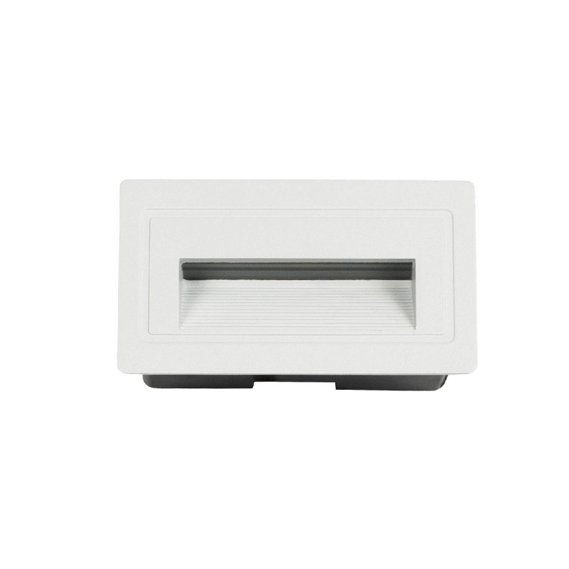 kelvo® STEPART KLV-101-0082 Χωνευτό Φωτιστικό Σκαλοπατιού / Διαδρόμου LED 3W 375lm 45° AC 220-240V Αδιάβροχο IP65 Θερμό Λευκό 2700K - Lumileds SMD Chip & TÜV SÜD Driver - Λευκό Ματ - Μ10.5 x Π4.5 x Υ6cm / Q9.12 x 4.49cm - 5 Χρόνια Εγγύηση