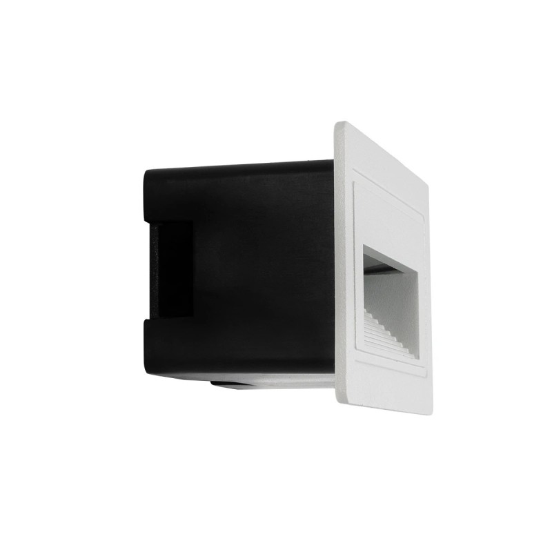 kelvo® STEPART KLV-101-0082 Χωνευτό Φωτιστικό Σκαλοπατιού / Διαδρόμου LED 3W 375lm 45° AC 220-240V Αδιάβροχο IP65 Θερμό Λευκό 2700K - Lumileds SMD Chip & TÜV SÜD Driver - Λευκό Ματ - Μ10.5 x Π4.5 x Υ6cm / Q9.12 x 4.49cm - 5 Χρόνια Εγγύηση