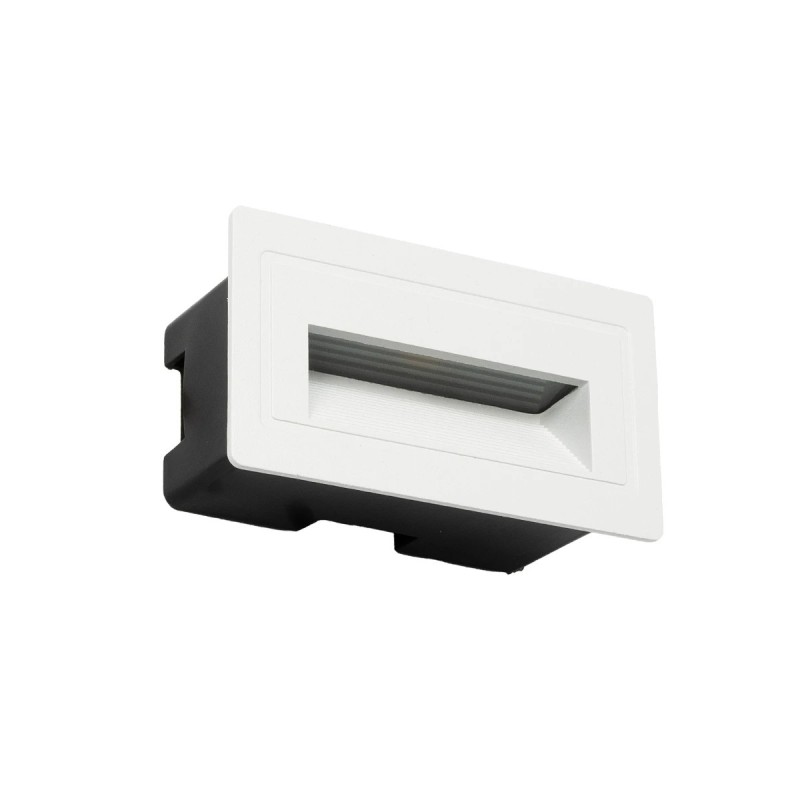 kelvo® STEPART KLV-101-0082 Χωνευτό Φωτιστικό Σκαλοπατιού / Διαδρόμου LED 3W 375lm 45° AC 220-240V Αδιάβροχο IP65 Θερμό Λευκό 2700K - Lumileds SMD Chip & TÜV SÜD Driver - Λευκό Ματ - Μ10.5 x Π4.5 x Υ6cm / Q9.12 x 4.49cm - 5 Χρόνια Εγγύηση