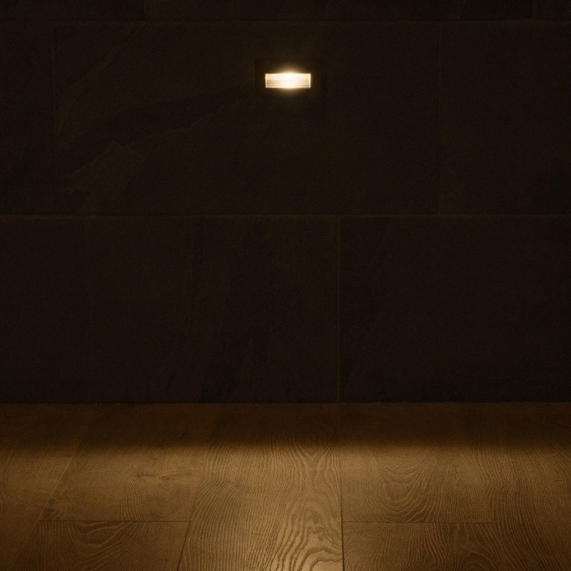 kelvo® STEPART KLV-101-0080 Χωνευτό Φωτιστικό Σκαλοπατιού / Διαδρόμου LED 3W 375lm 45° AC 220-240V Αδιάβροχο IP65 Θερμό Λευκό 2700K - Lumileds SMD Chip & TÜV SÜD Driver - Μαύρο Ματ - Μ10.5 x Π4.5 x Υ6cm / Q9.1 x 4.5cm - 5 Χρόνια Εγγύηση