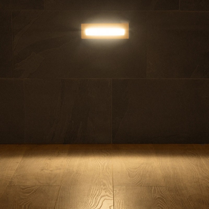 kelvo® STEPART KLV-101-0088 Χωνευτό Φωτιστικό Σκαλοπατιού / Διαδρόμου LED 4W 500lm 45° AC 220-240V Αδιάβροχο IP65 Θερμό Λευκό 2700K - Lumileds SMD Chip & TÜV SÜD Driver - Λευκό Ματ - Μ21 x Π5.5 x Υ6.5cm / Q20.3 x 5.6cm - 5 Χρόνια Εγγύηση