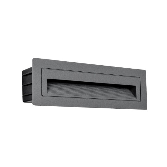 kelvo® STEPART KLV-101-0087 Μοντέρνο Χωνευτό Φωτιστικό Σκαλοπατιού - Διαδρόμου LED 6W 750lm 45° AC 220-240V Αδιάβροχο IP65 Θερμό Λευκό 2700K - Lumileds SMD Chip & TÜV SÜD Driver - Γκρι Ανθρακί Ματ - Μ21 x Π5.5 x Υ6.5cm / Q20.3 x 5.6cm - 5 Χρόνια Εγγύ kelvo® STEPART KLV-101-0087 Μοντέρνο Χωνευτό Φωτιστικό Σκαλοπατιού - Διαδρόμου LED 6W 750lm 45° AC 220-240V Αδιάβροχο IP65 Θερμό Λευκό 2700K - Lumileds SMD Chip & TÜV SÜD Driver - Γκρι Ανθρακί Ματ - Μ21 x Π5.5 x Υ6.5cm / Q20.3 x 5.6cm - 5 Χρόνια Εγγύ