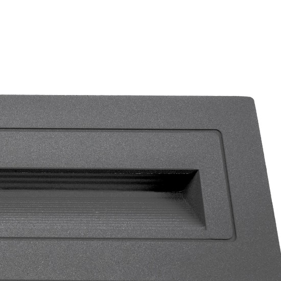 kelvo® STEPART KLV-101-0087 Μοντέρνο Χωνευτό Φωτιστικό Σκαλοπατιού - Διαδρόμου LED 6W 750lm 45° AC 220-240V Αδιάβροχο IP65 Θερμό Λευκό 2700K - Lumileds SMD Chip & TÜV SÜD Driver - Γκρι Ανθρακί Ματ - Μ21 x Π5.5 x Υ6.5cm / Q20.3 x 5.6cm - 5 Χρόνια Εγγύ kelvo® STEPART KLV-101-0087 Μοντέρνο Χωνευτό Φωτιστικό Σκαλοπατιού - Διαδρόμου LED 6W 750lm 45° AC 220-240V Αδιάβροχο IP65 Θερμό Λευκό 2700K - Lumileds SMD Chip & TÜV SÜD Driver - Γκρι Ανθρακί Ματ - Μ21 x Π5.5 x Υ6.5cm / Q20.3 x 5.6cm - 5 Χρόνια Εγγύ