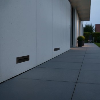 kelvo® STEPART KLV-101-0086 Χωνευτό Φωτιστικό Σκαλοπατιού / Διαδρόμου LED 4W 500lm 45° AC 220-240V Αδιάβροχο IP65 Θερμό Λευκό 2700K - Lumileds SMD Chip & TÜV SÜD Driver - Μαύρο Ματ - Μ21 x Π5.5 x Υ6.5cm / Q20.3 x 5.6cm - 5 Χρόνια Εγγύηση